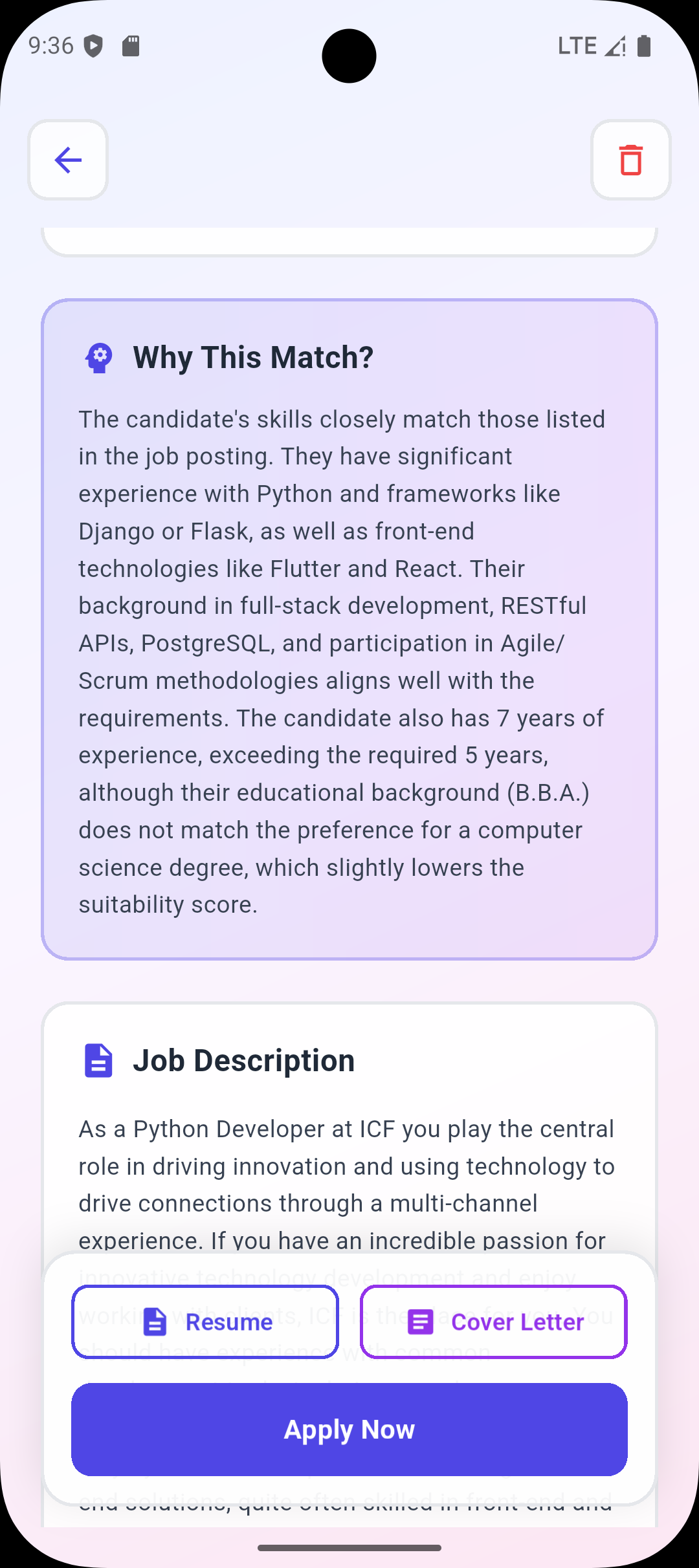 AI match analysis preview